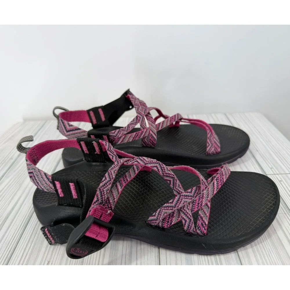 Chaco Z Cloud 2 Sport Sandals Pink Purple Double Strap Toe Loop Womens Size 9